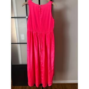 Vilagallo Satin Pink Midi Dress Size 42 (US 14)